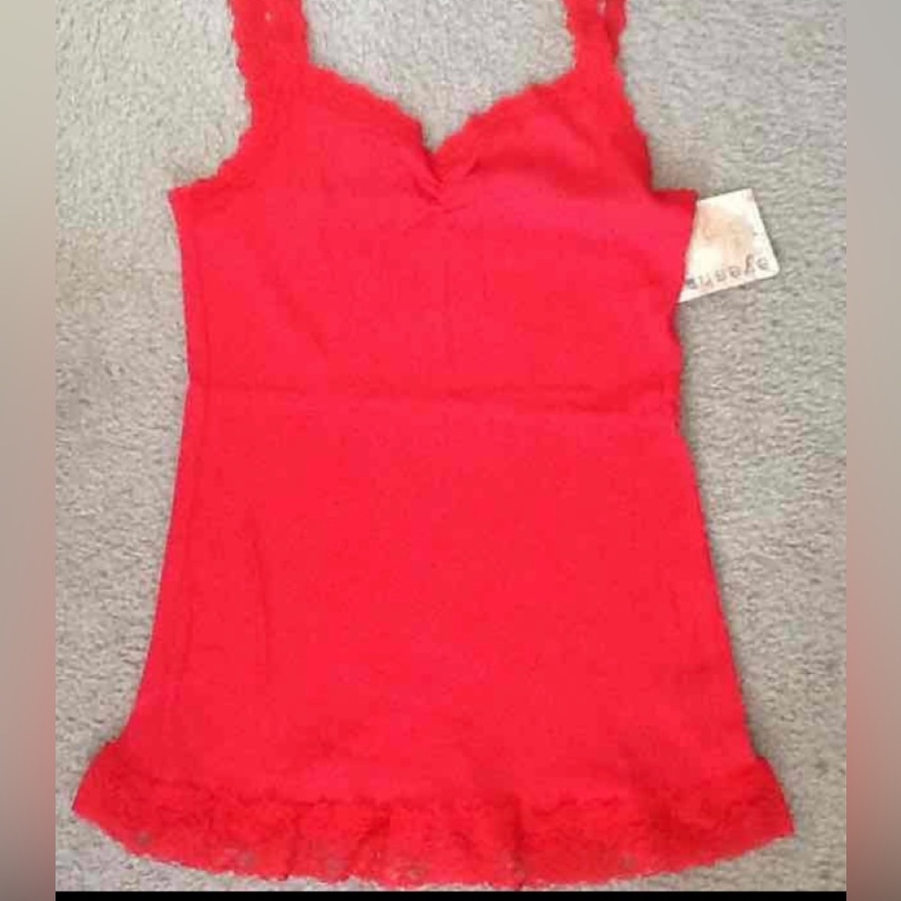 Red fashion cotton cami tank top